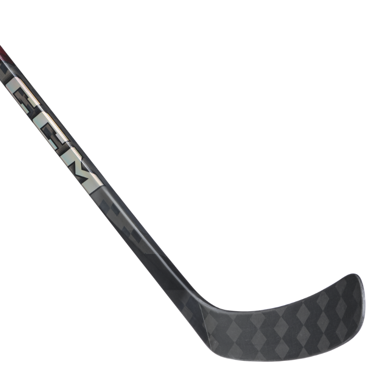 CCM Hockey Sticks CCM JetSpeed FT7 Pro (2024) Senior Black/Red side diagonal close-up with blade pointing right