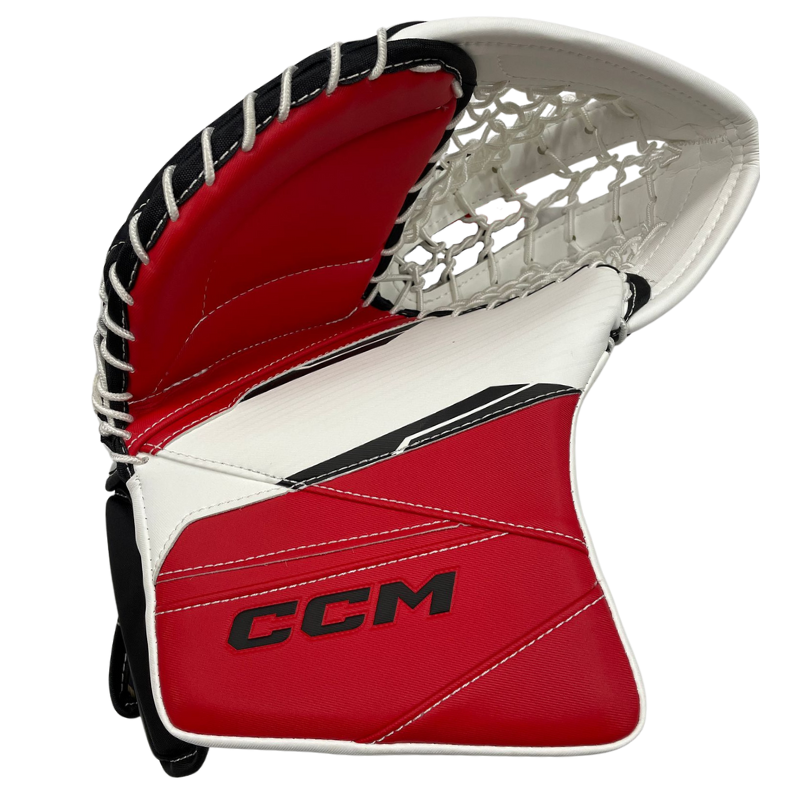 CCM Ice Hockey Goalie Catchers CCM Axis 2.9 (2022) Intermediate White/Black/Red (Chicago) palm