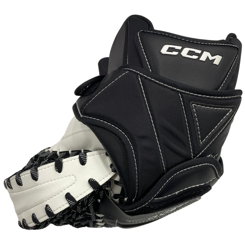 CCM Ice Hockey Goalie Catchers CCM Axis 2.9 Source Exclusive (2022) Senior White/White/Black/Black back
