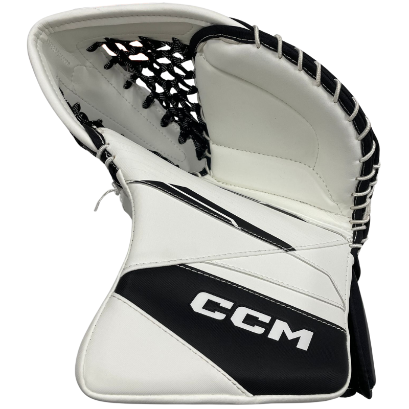 CCM Ice Hockey Goalie Catchers CCM Axis 2.9 Source Exclusive (2022) Senior White/White/Black/Black palm