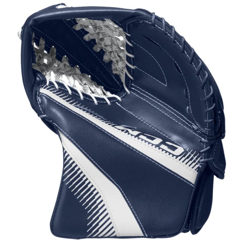 CCM Ice Hockey Goalie Catchers CCM Phenom SDC (2025) Junior White/Navy palm