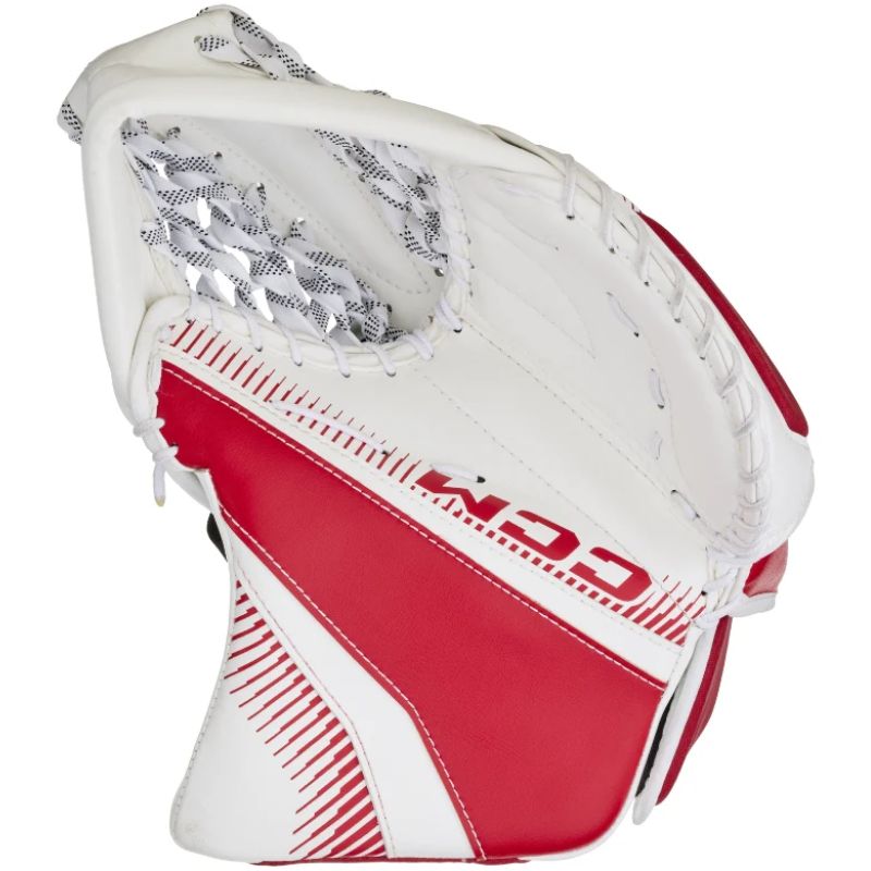 CCM Ice Hockey Goalie Catchers CCM Phenom SDC (2025) Junior White/Red palm