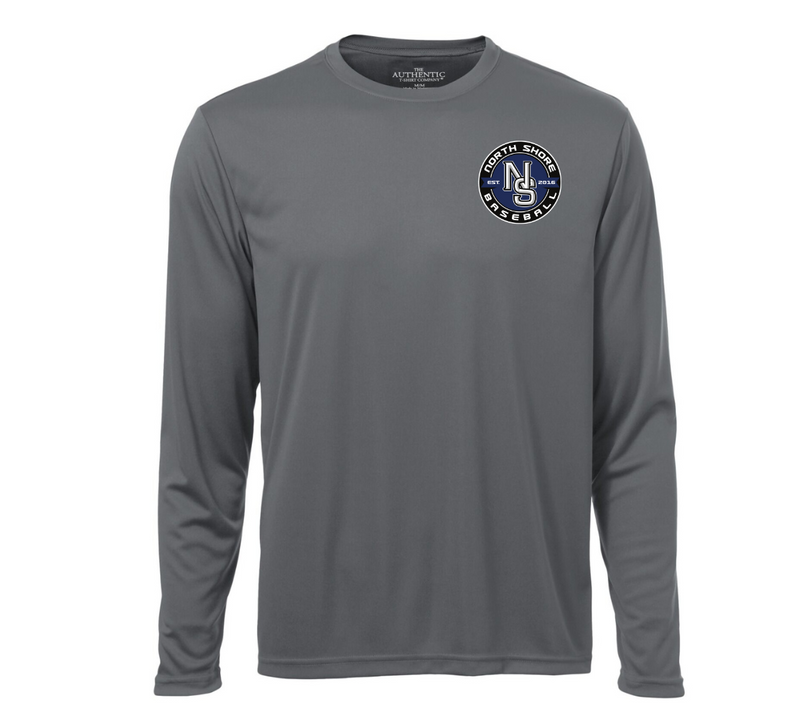 NSBA Performance Polyester Long Sleeve Tee - Small Logo - Adult