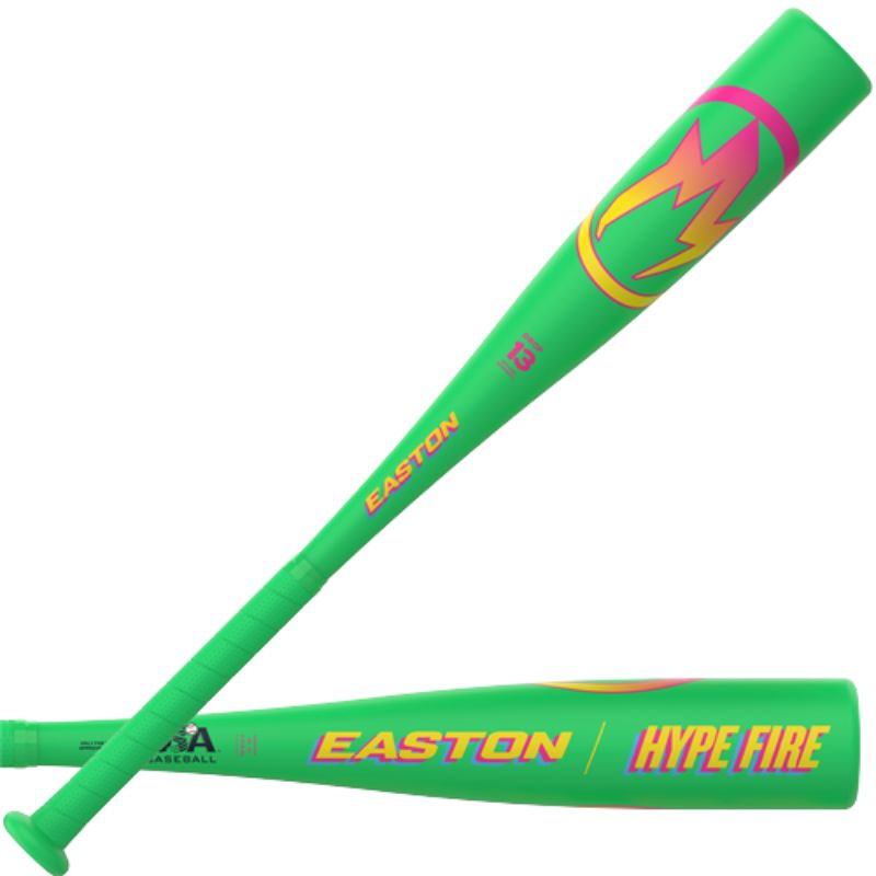 Easton Baseball Bats Easton Hype Fire 2 5/8-inch Barrel (-13) USA T-Ball (2026) Youth 24-26" 11-13oz Neon Green ETB6HYP13