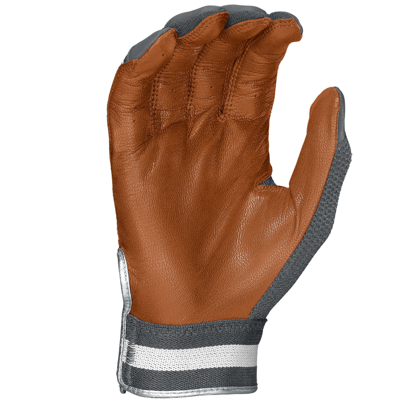 Easton Baseball Batting Gloves Easton Walk Off NX Adult Gray front (palm)