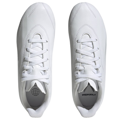 Adidas X Speedportal.4 Flexible Ground Soccer Cleats Junior Cloud White/Cloud White/Core Black top of both shoes pointing up