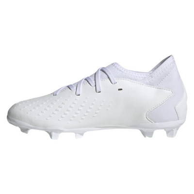 Adidas Predator Accuracy.3 Firm Ground Soccer Cleats Junior Cloud White/Cloud White/Core Black side pointing left