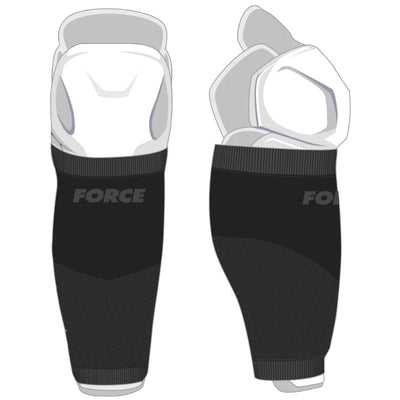Force Hockey Protective Gear Force Shin Guard Compression Sleeve Black