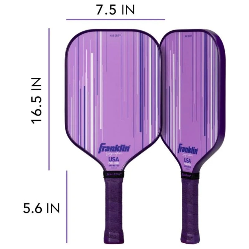 Franklin Pickleball Paddles Franklin Signature Series Fiberglass Pickleball Paddle Lilac Size Info