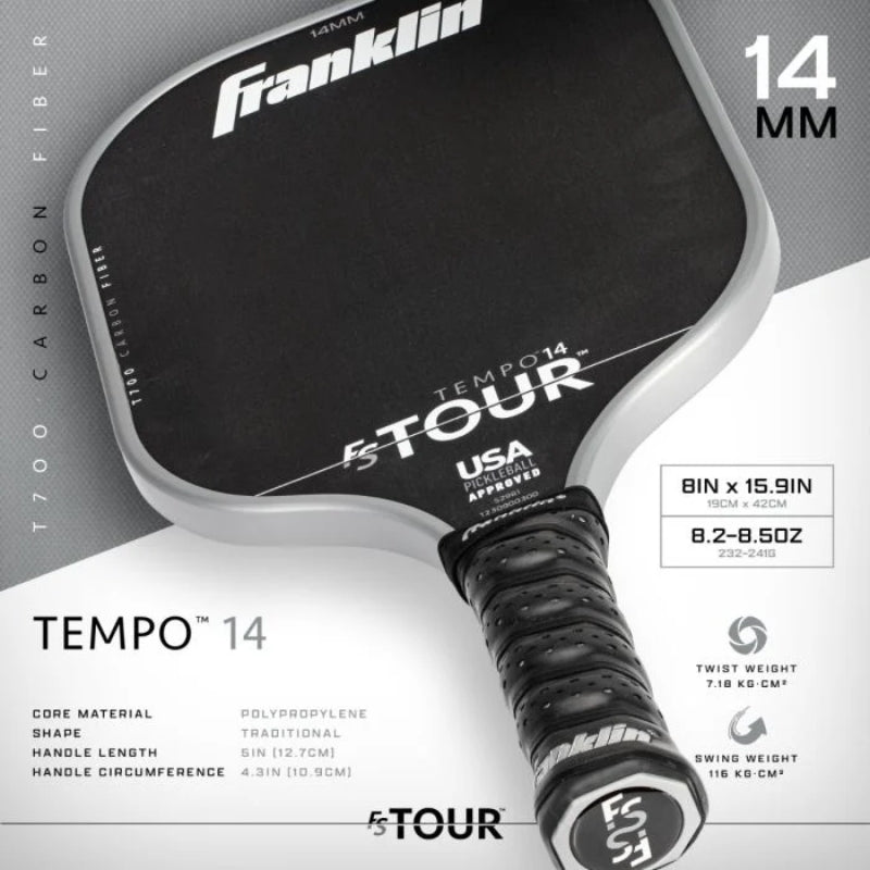 Franklin Pickleball Paddles Franklin Tour Tempo Pickleball Paddle Gray Product Info