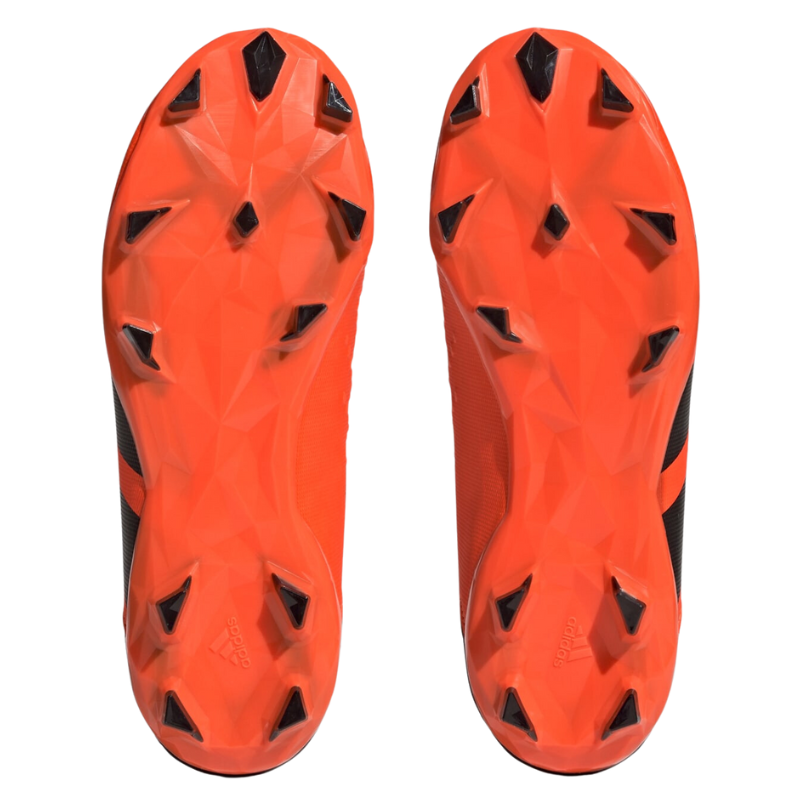 Adidas Predator Accuracy.3 Laceless Firm Ground Soccer Cleats Junior Team Solar Orange/Core Black/Core Black bottom of both shoes pointing up