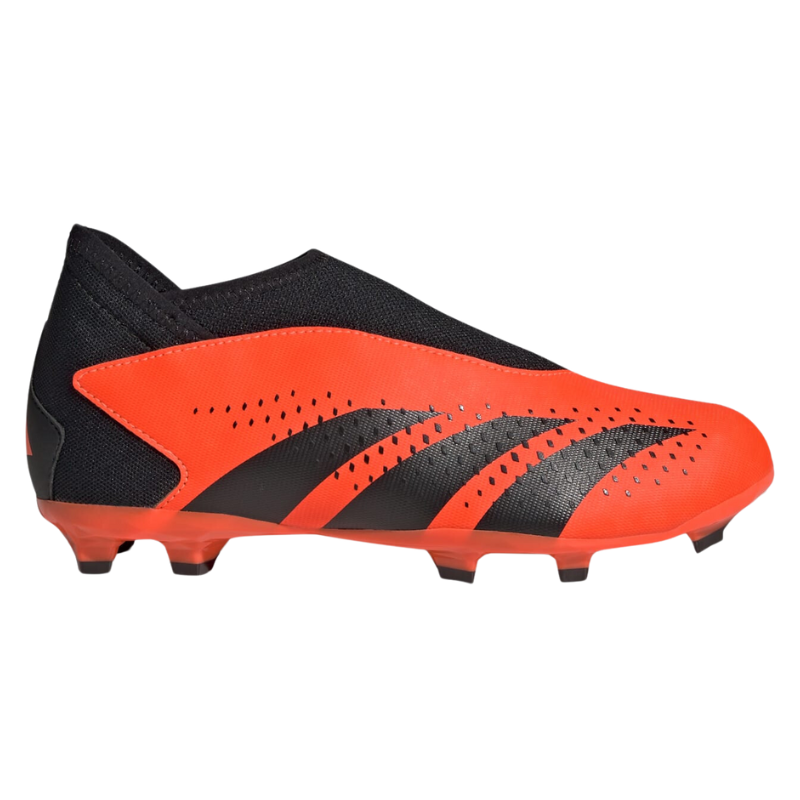 Adidas Predator Accuracy.3 Laceless Firm Ground Soccer Cleats Junior Team Solar Orange/Core Black/Core Black side pointing right