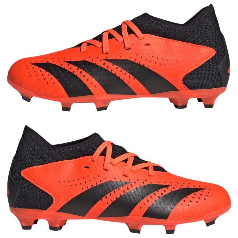 Adidas Predator Accuracy.3 Firm Ground Soccer Cleats Junior Team Solar Orange/Core Black/Core Black side of both shoes pointing left and right