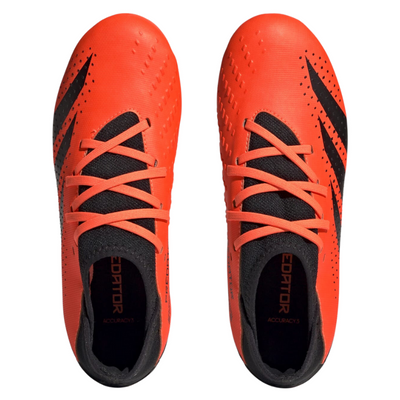 Adidas Predator Accuracy.3 Firm Ground Soccer Cleats Junior Team Solar Orange/Core Black/Core Black top of both shoes pointing up