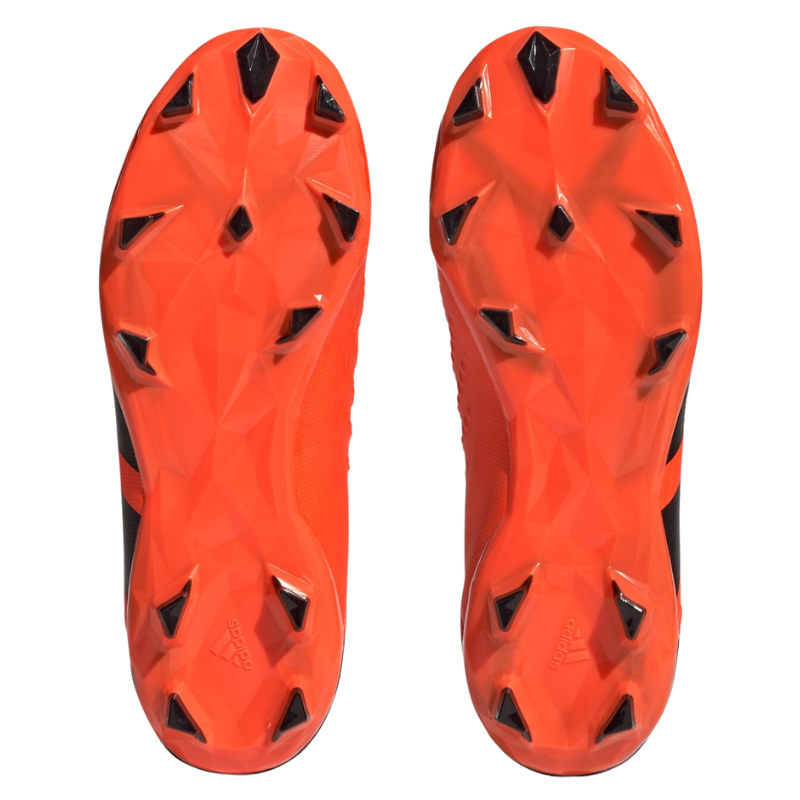 Adidas Predator Accuracy.3 Firm Ground Soccer Cleats Junior Team Solar Orange/Core Black/Core Black bottom of both shoes pointing up