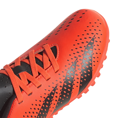 Adidas Predator Accuracy.4 Soccer Turf Boots Orange/Black/Black Junior close-up of front half