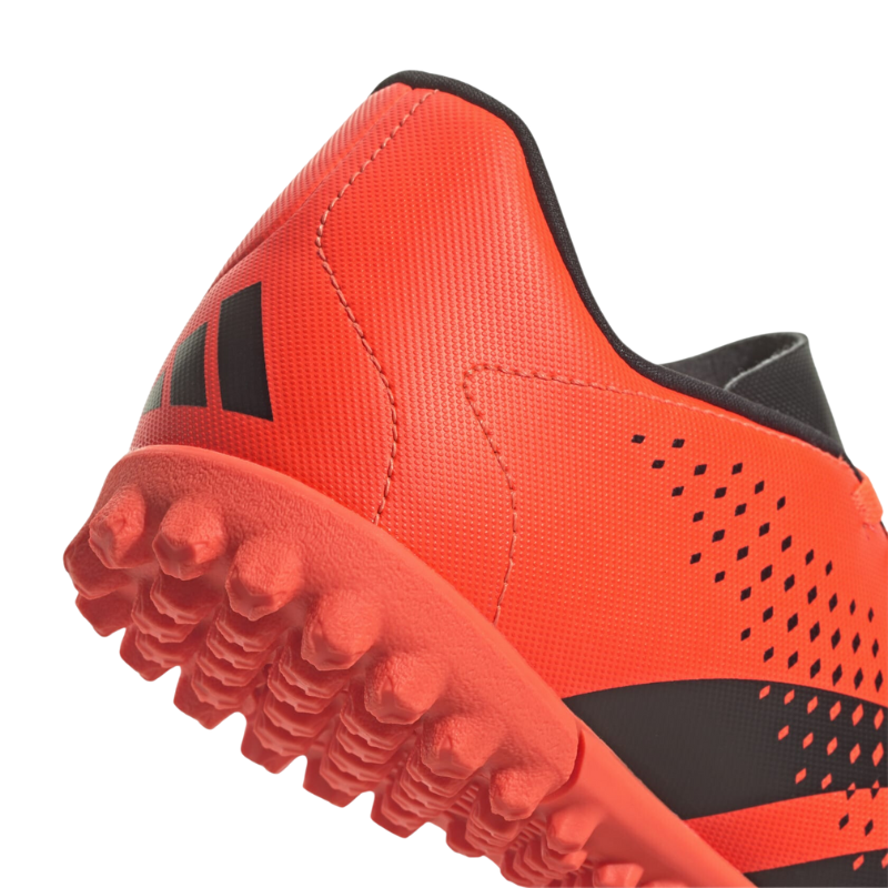 Adidas Predator Accuracy.4 Soccer Turf Boots Orange/Black/Black Junior close-up of back half