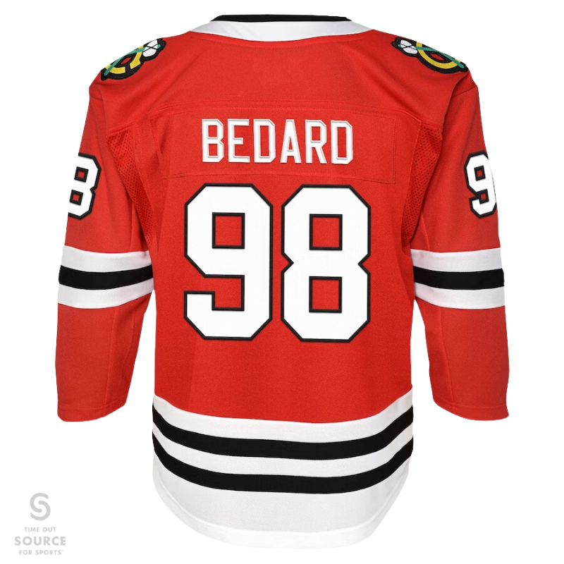 Outerstuff Premier Chicago Blackhawks Player Hockey Jersey - Connor Bedard - Youth
