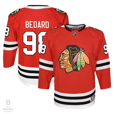 Outerstuff Premier Chicago Blackhawks Player Hockey Jersey - Connor Bedard - Youth