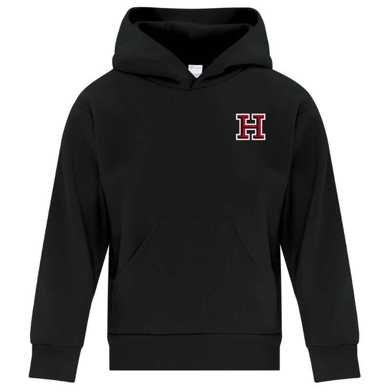 HLL Baseball Team Apparel HLL ATC Everyday Fleece Hoodie Small Round Logo Youth Black