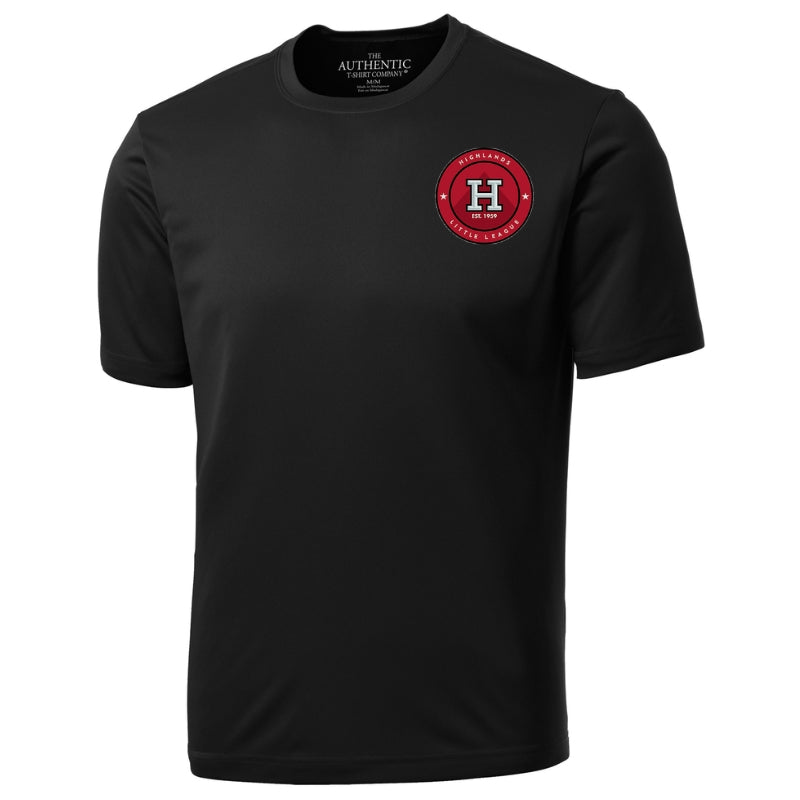 HLL Baseball Team Apparel HLL ATC Performance Polyester Short Sleeve Tee Small Logo Adult Black