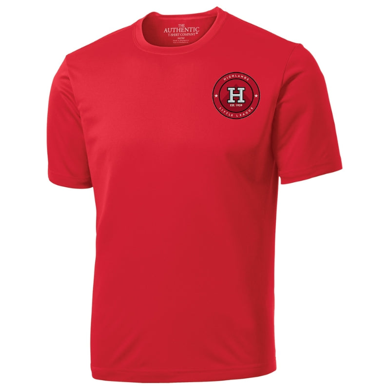 HLL Baseball Team Apparel HLL ATC Performance Polyester Short Sleeve Tee Small Logo Adult Red