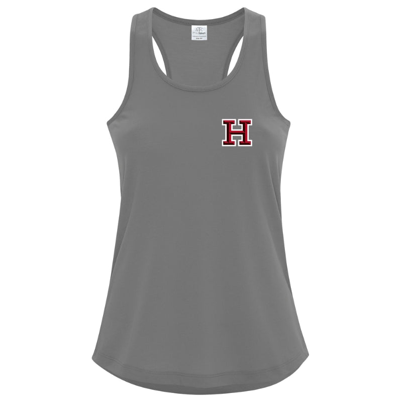 HLL Baseball Team Apparel HLL ATC Pro Spun Raceback Tank Small H Logo Women Coal Gray