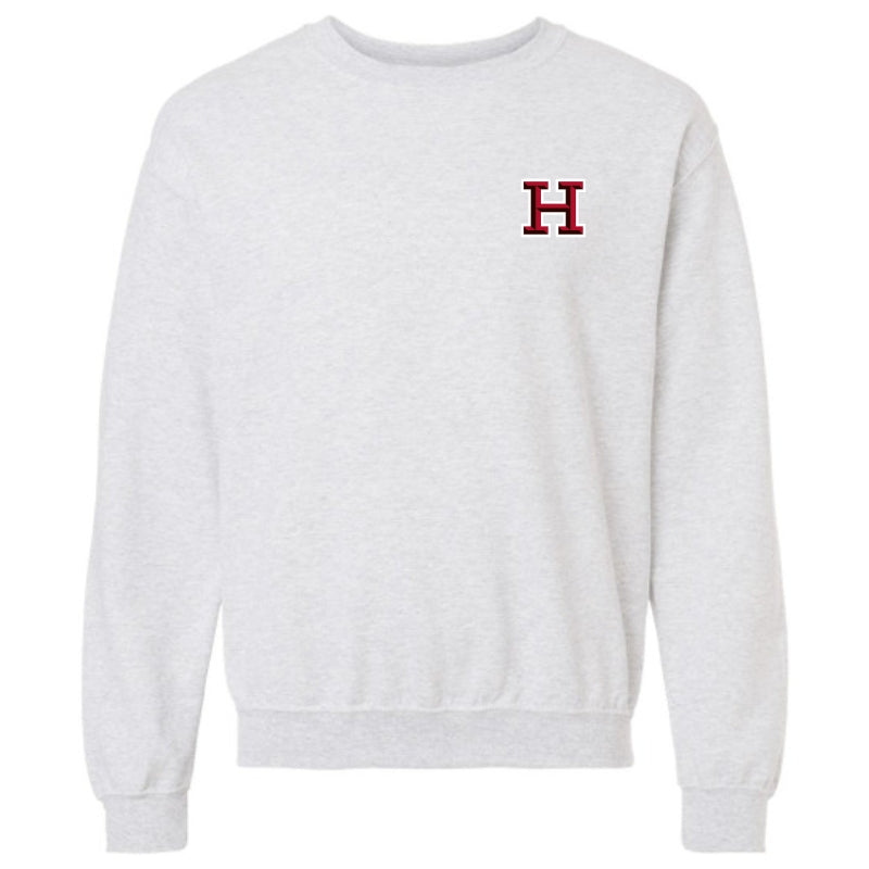 HLL Team Apparel HLL Gildan Heavy Blend Crewneck Sweatshirt Small H Logo Adult Ash Gray