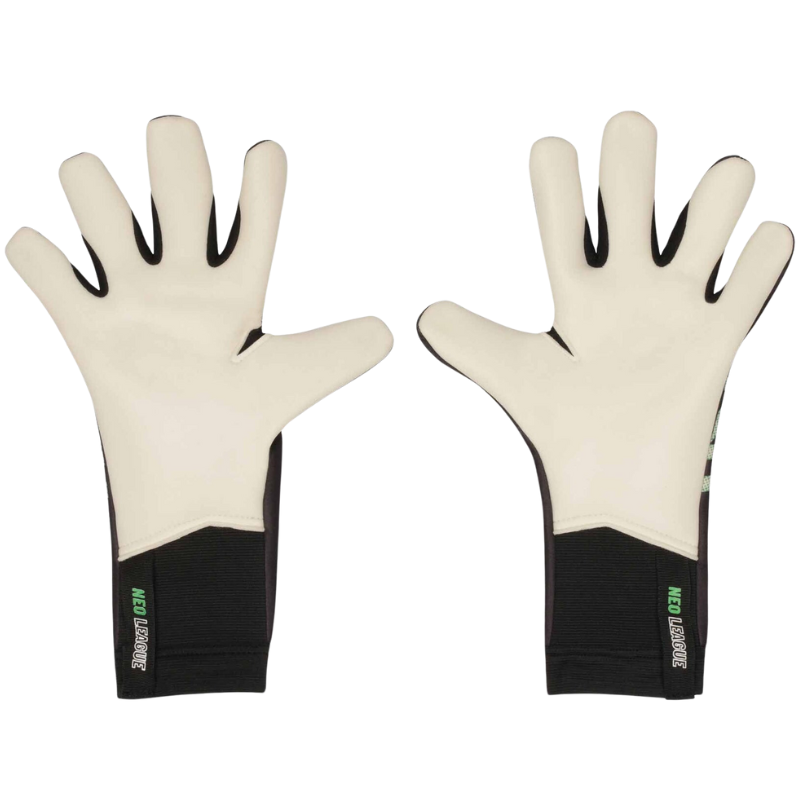 Umbro Neo League Goalkeeper Gloves Junior Black/White/Aqua front/palm of both gloves