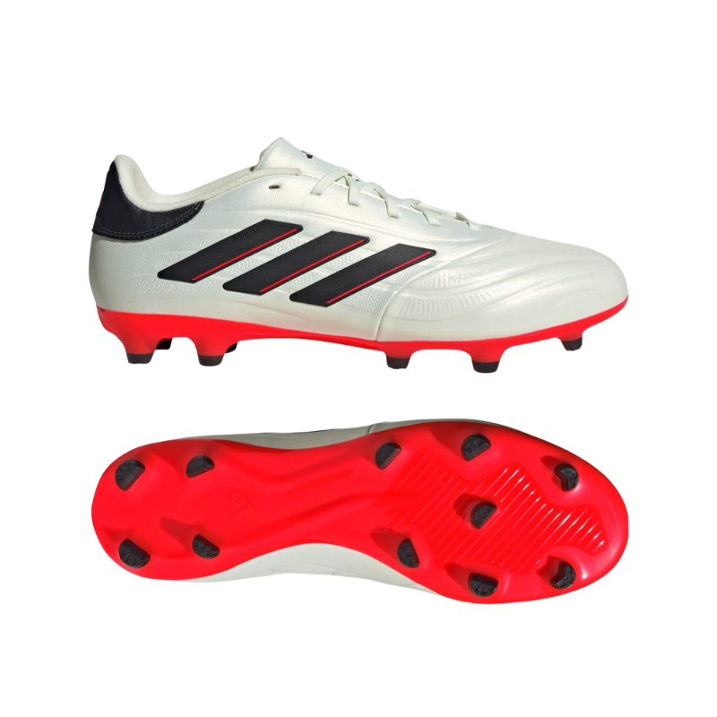 Adidas Copa Pure.2 League FG Soccer Cleats- Ivory/Black/Red- Senior