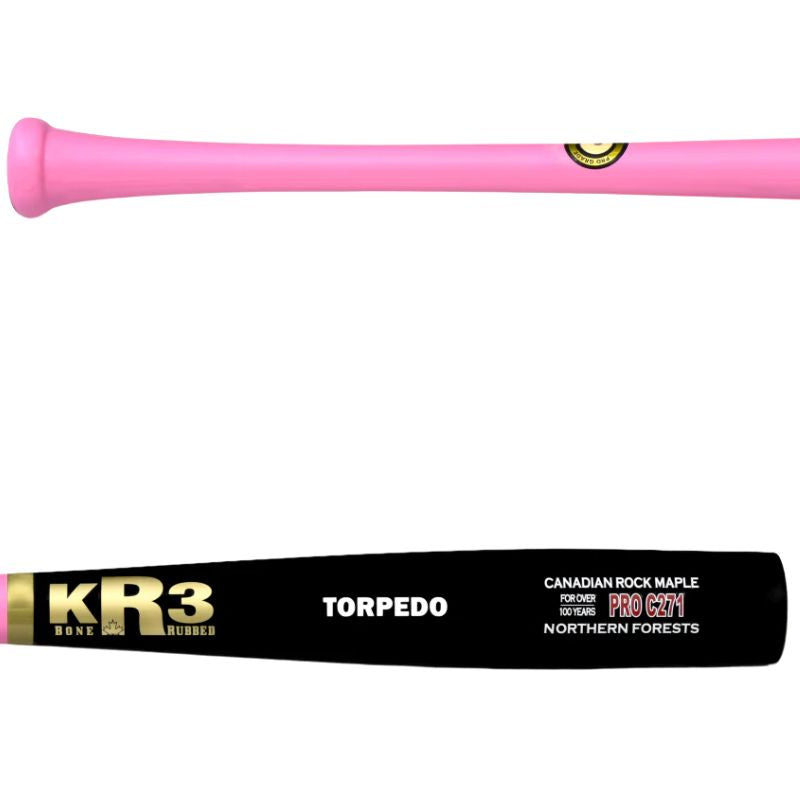 KR3 Baseball Bats KR3 KR3 Canadian Rock Maple C271 Torpedo Wood (2026) Pink/Black 31 to 34-inch CRMC271T