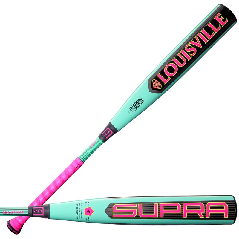 Louisville Slugger Baseball Bats Louisville Slugger Supra (-10) USSSA Baseball Bat (2026) WBL411801 097512917377 Neon Mint/Pink 27-31-inch 17-21oz