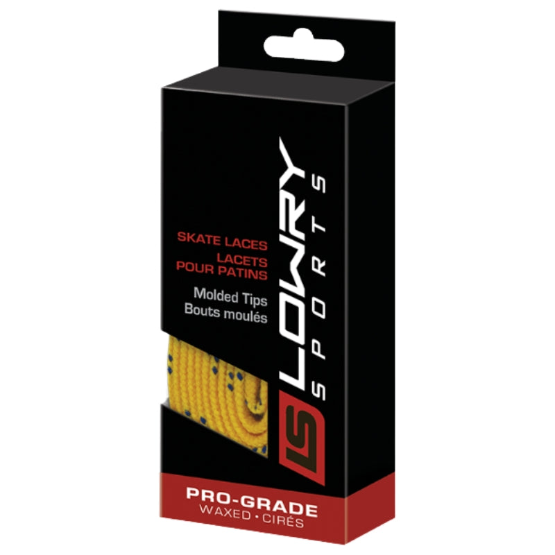 Lowry Ice Skate Laces Lowry Pro Grade Molded Tip Waxed Laces Yellow