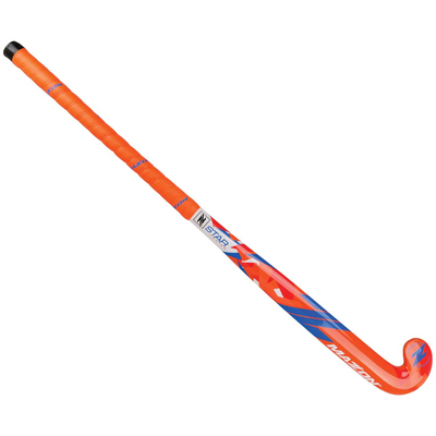 Mazon Star Field Hockey Stick Orange side with head curved right