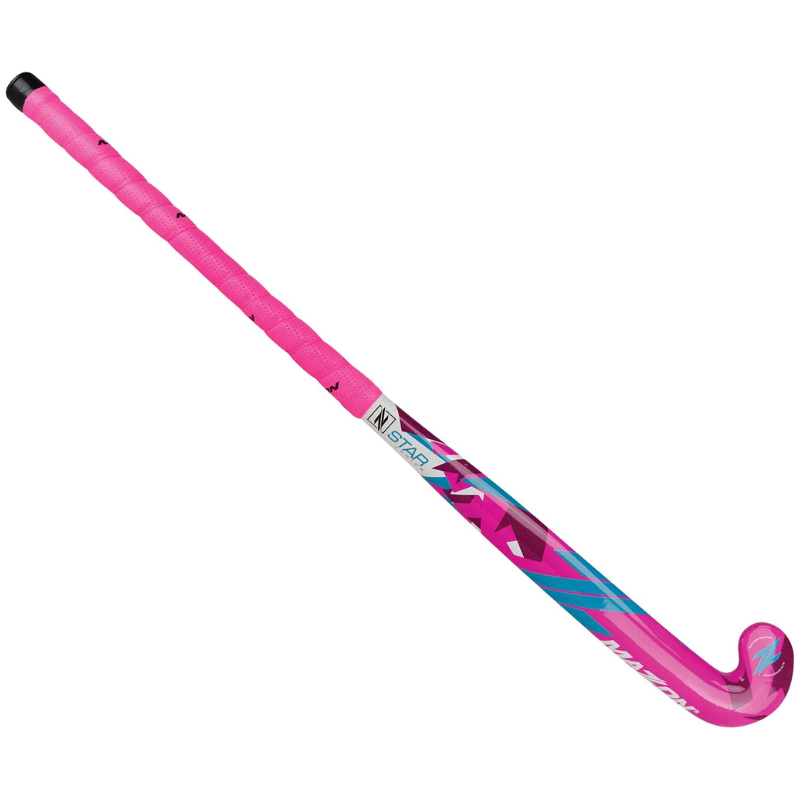Mazon Star Field Hockey Stick Pink side with head curved right