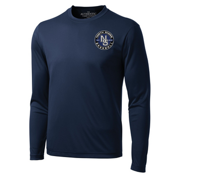 NSBA Performance Polyester Long Sleeve Tee - Small Logo - Adult
