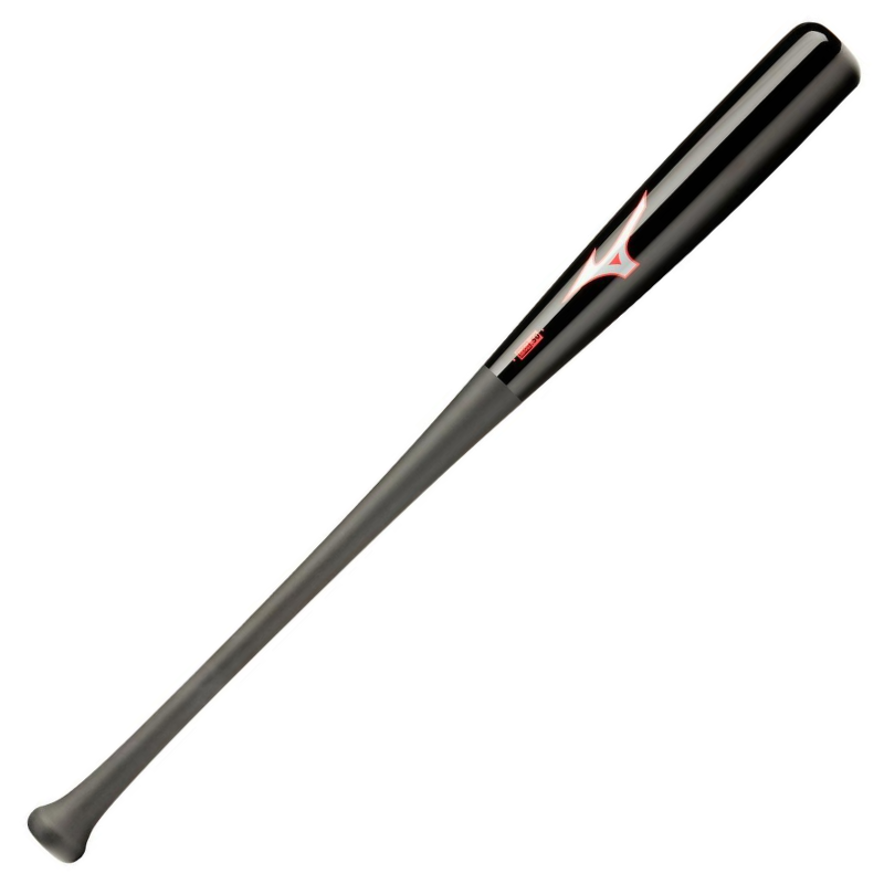 Mizuno Baseball Bat Mizuno Maple/Carbon 271 Elite Wood Adult Youth black/red side diagonal