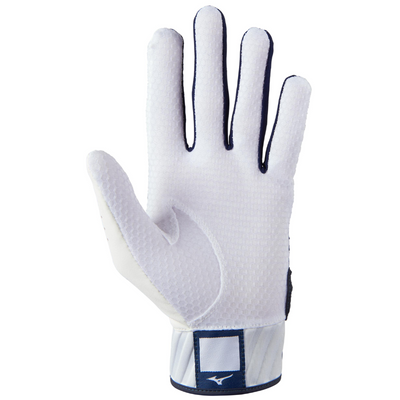 Mizuno Baseball Batting Gloves Mizuno MVP Youth 2022 white/navy front (palm)