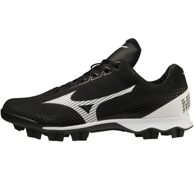 Mizuno Baseball Cleats Mizuno Wave Lightrevo TPU Molded Low Men's black/white side pointing left