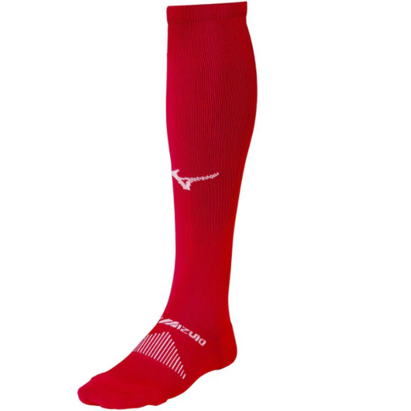 Mizuno Baseball Socks Mizuno Performance OTC Adult red side front facing left
