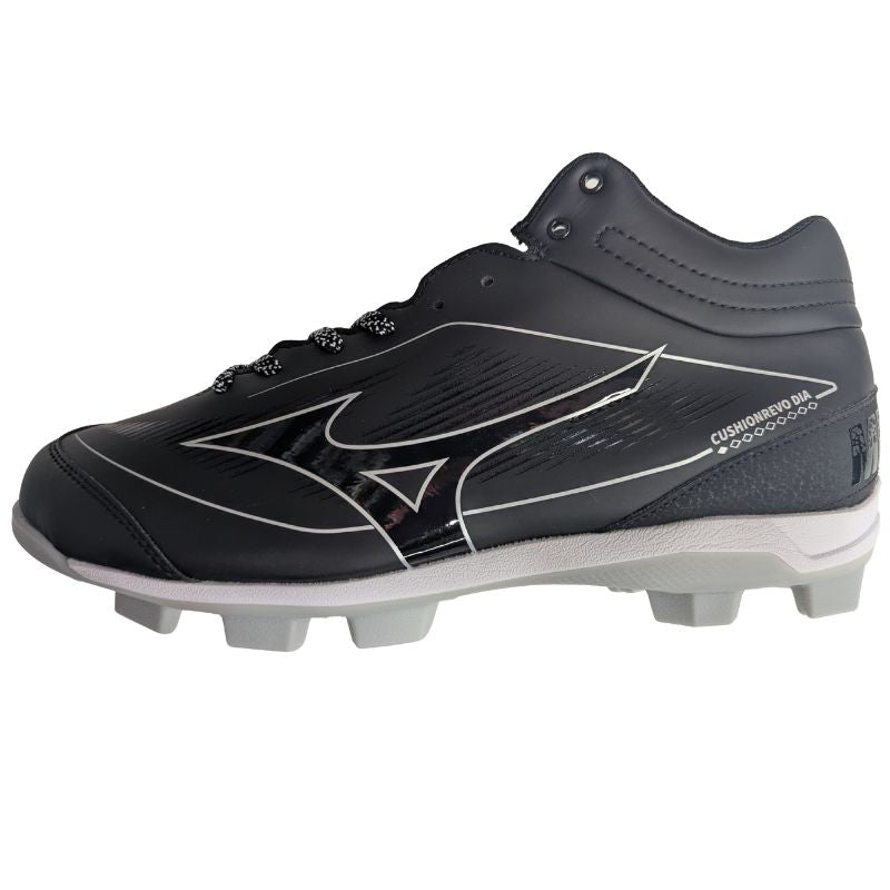 Mizuno Baseball and Softball Cleats Mizuno Cushionrevo Diamond Mid TPU (2026) Men's Black/White 320706