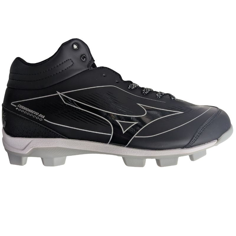Mizuno Baseball and Softball Cleats Mizuno Cushionrevo Diamond Mid TPU (2026) Men's Black/White sizes 6 to 10.5 320706
