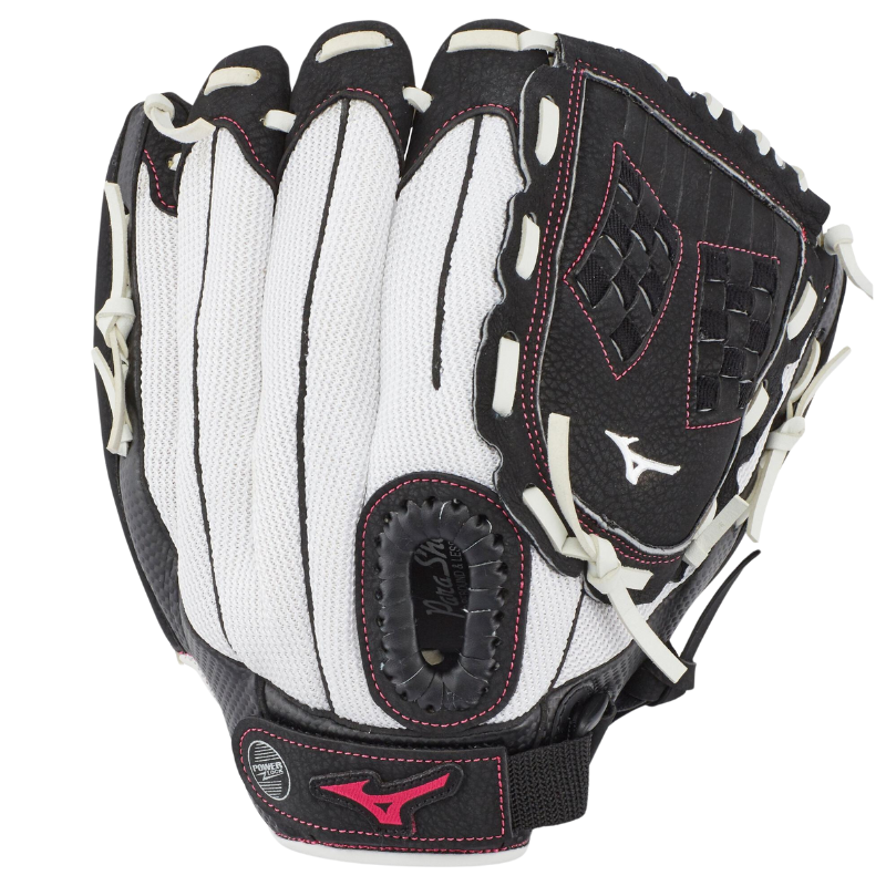 Mizuno Fastpitch Glove Mizuno Prospect Finch 11.5-inch Youth black/white back pointing up