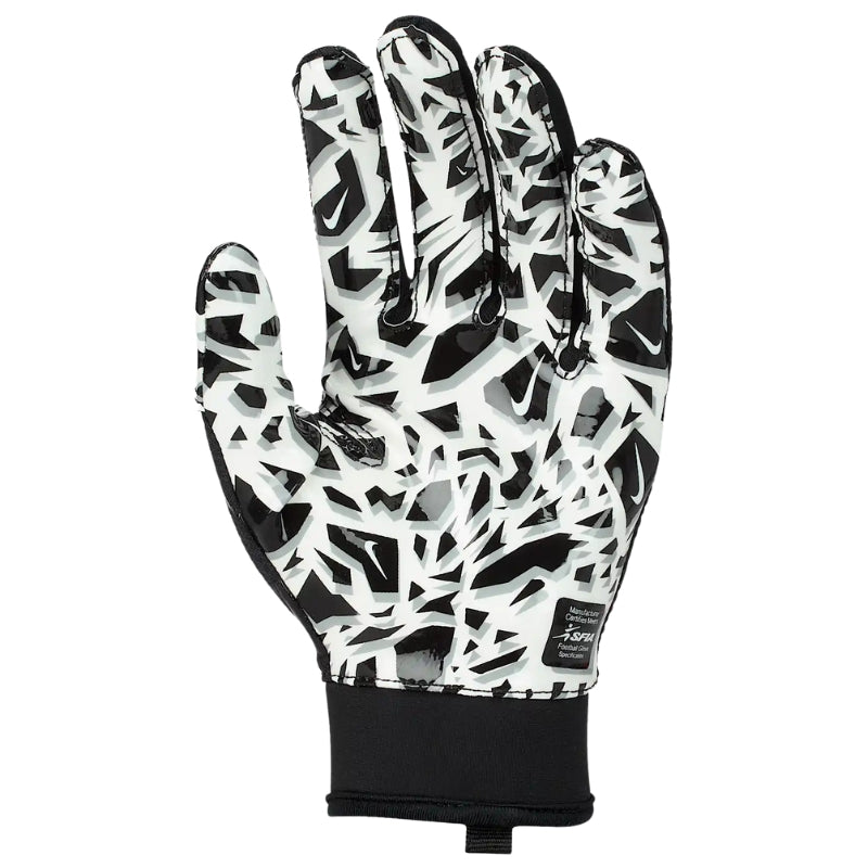 Nike American Football Nike Shark 2.0 Football Gloves Youth Black White Palm
