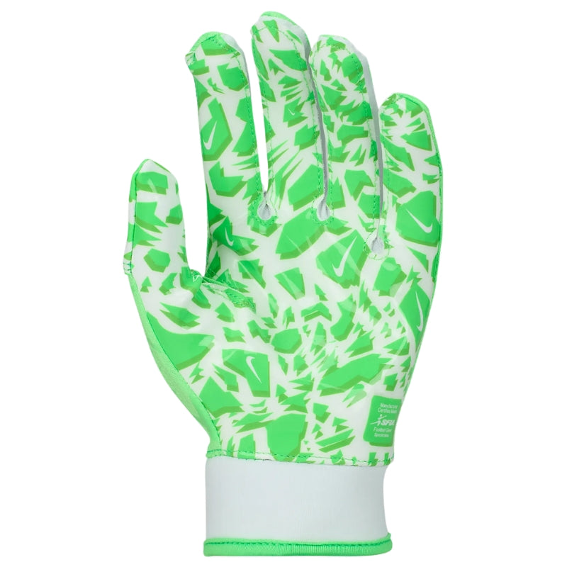 Nike American Football Nike Shark 2.0 Football Gloves Youth Green White Palm