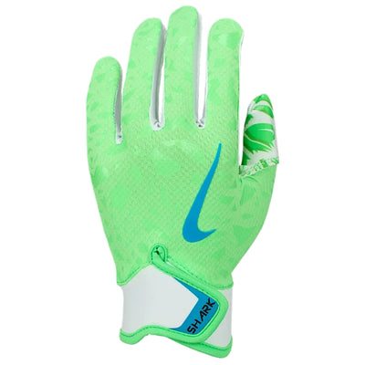 Nike American Football Nike Shark 2.0 Football Gloves Youth Green White