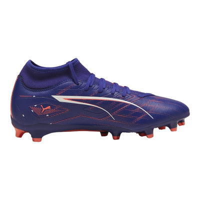 Puma Soccer Cleats Puma Ultra 5 Play Plus FG AG Soccer Cleats Adult Lapis Lazuli PUMA White Sunset Glow
