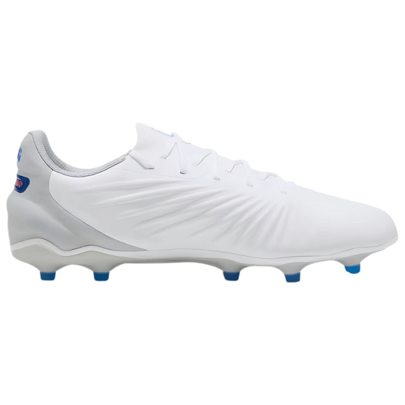 Puma Soccer Shoes Puma King Match Firm Ground Soccer Cleats White Blue Red Adult 2024