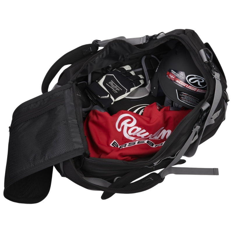 Rawlings Baseball Bags Rawlings Mach Hybrid Duffle Bag Inside View