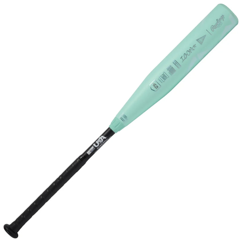 Rawlings Baseball Bats Rawlings Icon USA -10 (2026) Youth 27-31" Teal/Black RUS6I10